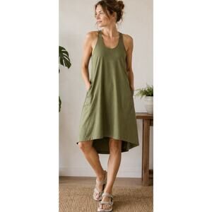 Title Nine Olive Green Racerback Midi Dress